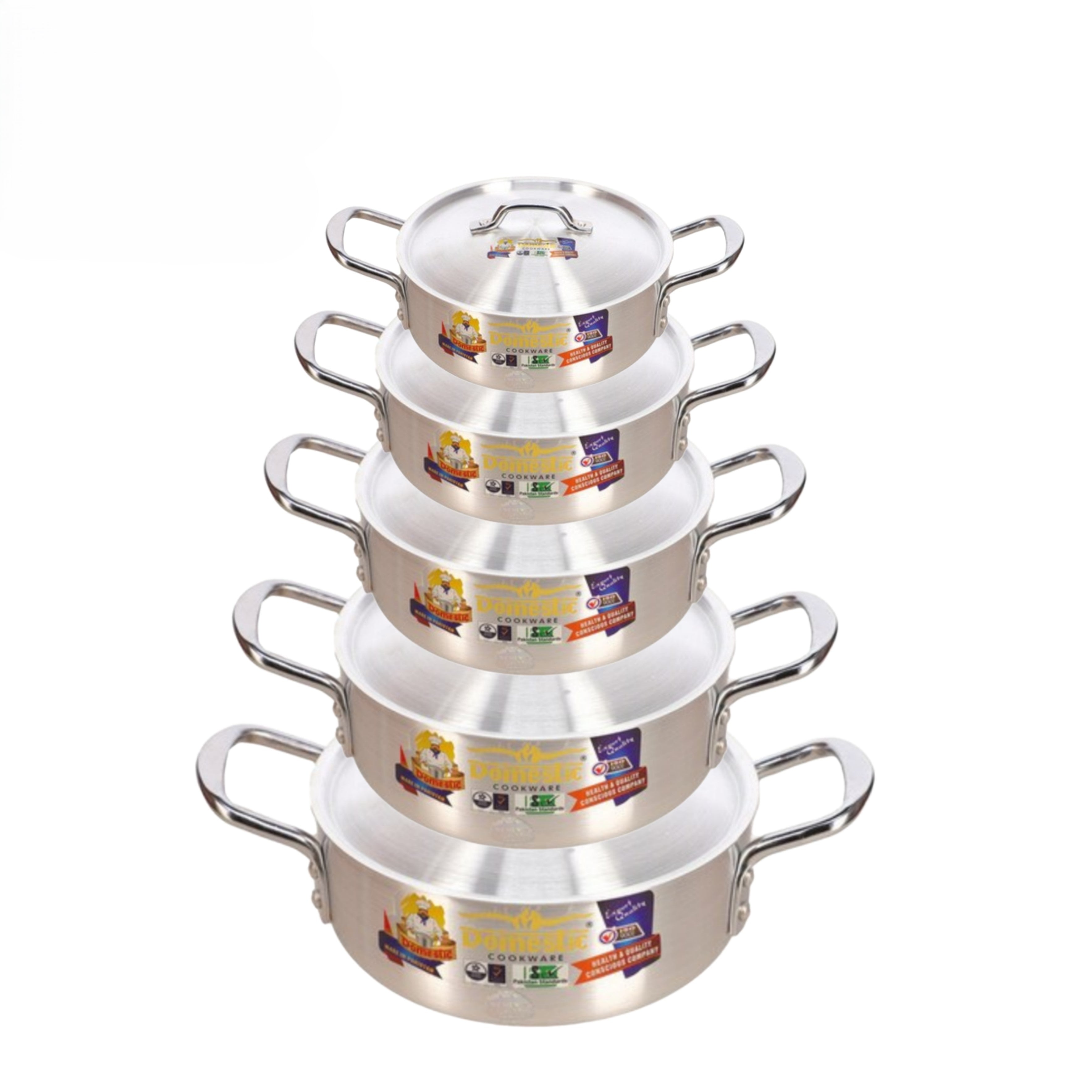 Fish Pot Price Domestic Fish Pot 2–6 Full Set 10-Piece Metal Finish Cookware Set ...