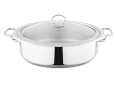 Alpha Stainless Steel Flat Karahi