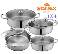 Sonex Super Fish Pot 1-4 Stainless Steel Cookware Set