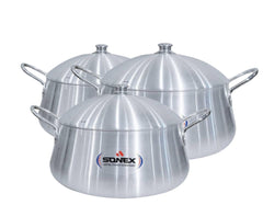 Sonex Omega Set 5-7 – Premium Belly-Shape Metal Finish Cookware Set