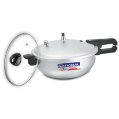 National Wok/Karahi Pressure Cooker with Glass Lid