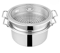 Alpha Stainless Steel Food & Vegetable Steamer – Double Bottom