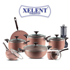 XELENT Grand Marble Coated 21pcs Gift set (MUSTARD)