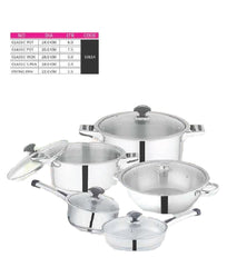 Sonex Mega Classic 12-Pc Stainless Steel Cookware Gift Pack