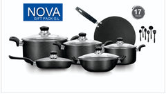 Sonex Nova Non-Stick Cookware Gift Set 17 Pcs