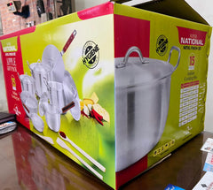 National Apple Pot Cookware Set 15pcs| Metal Finish