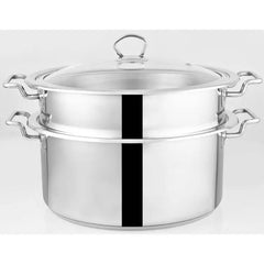 Alpha Stainless Steel Food & Vegetable Steamer – Double Bottom