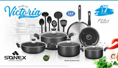 Sonex Victoria Non-Stick Cookware Gift Set 17 Pcs