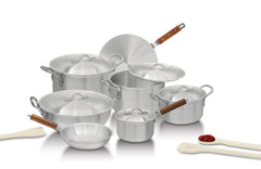 Sky 15-Pcs Heavy Weight Cookware Set – Metal Finish