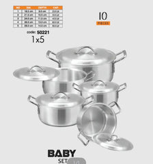 Sonex Baby Cookware Set – Metal Finish Casserole