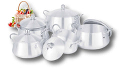 Domestic Belly Pot 1–5, 10-Piece Metal Finish Cookware Set