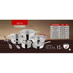 Alpha Cuisine Stainless Steel Gift Set – 12 Pcs
