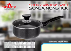 Sonex Royal Non-Stick Sauce Pan with Glass Lid