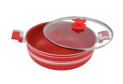 Domestic Non-Stick Marble Wok (Karahi) with Lid