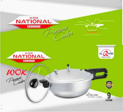 National Wok/Karahi Pressure Cooker with Glass Lid