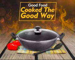 Sonex Everyday Non-Stick Cooking Wok with Glass Lid