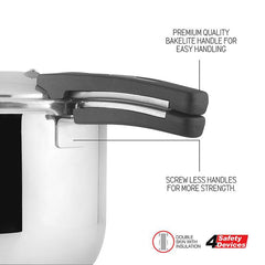 Alpha Stainless Steel Pressure Cooker – Double Bottom