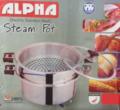 Alpha Stainless Steel Food & Vegetable Steamer – Double Bottom