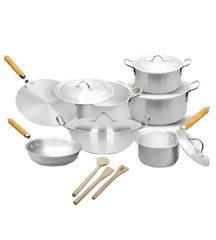 Sky 15-Pcs Heavy Weight Cookware Set – Metal Finish