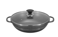 Sonex Die-Cast Eden Karahi with Glass Lid –  Ceramic Marble Non-Stick
