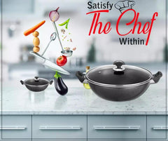Sonex Everyday Non-Stick Cooking Wok with Glass Lid