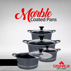 SONEX Eden King 10-Piece Gift Pack – Die-Cast Marble Coating with Glass Lids Black
