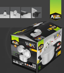 AR Wok/Karahi Pressure Cooker with Glass Lid