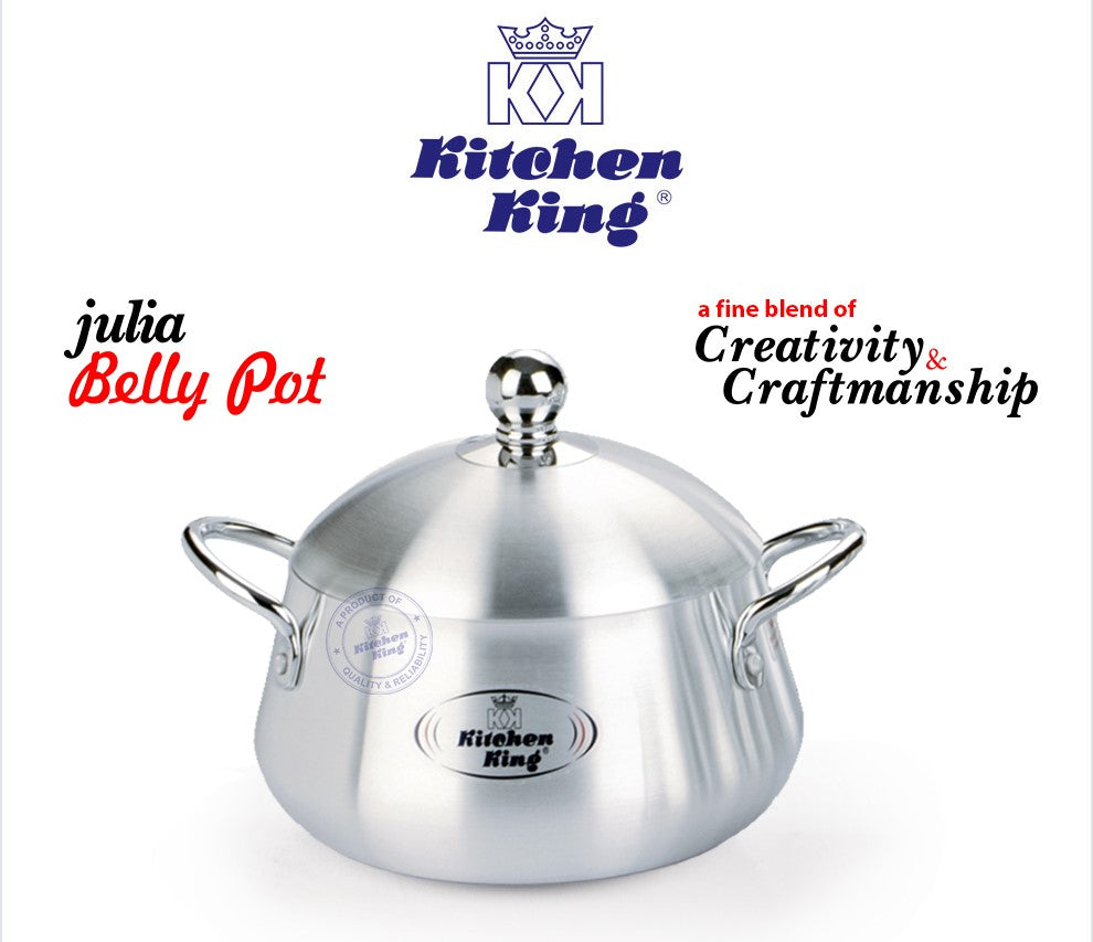 Kitchen King Metal Finish Belly Pot (Julia)