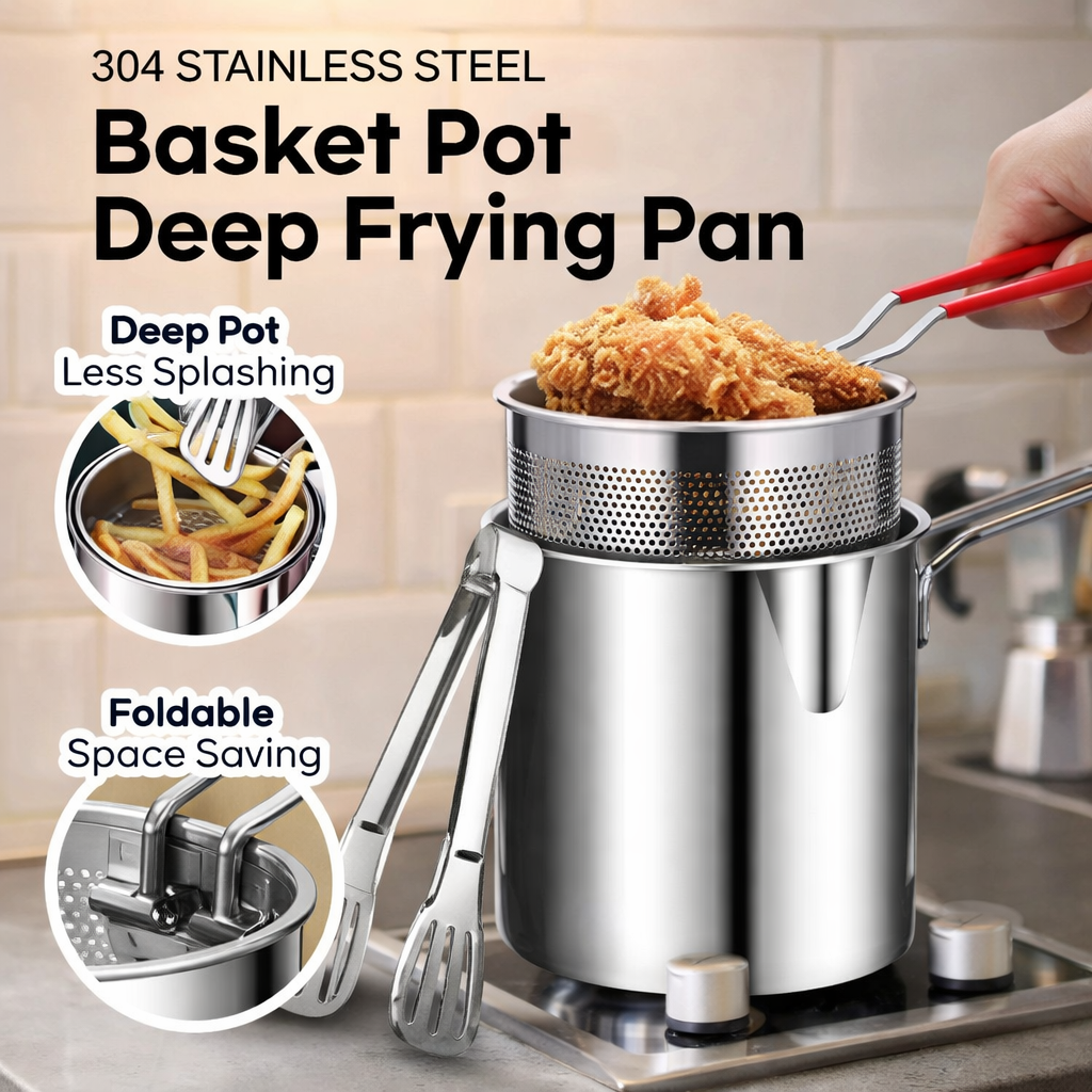 Stainless Steel Deep Frying Pot
