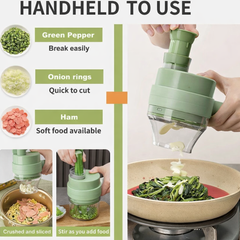 Vegetable Cutter Set Portable Wireless Chopper