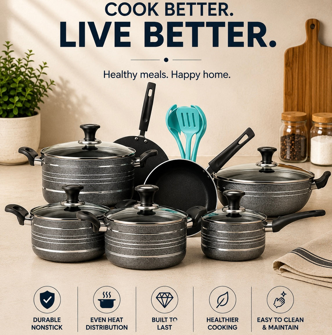 Sonex Cara Non-Stick Gift Pack 18 Pcs