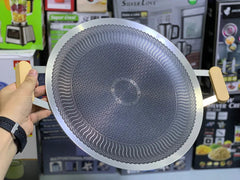 German Honeycomb Laser Coated Tawa with wooen Handle Single Laser