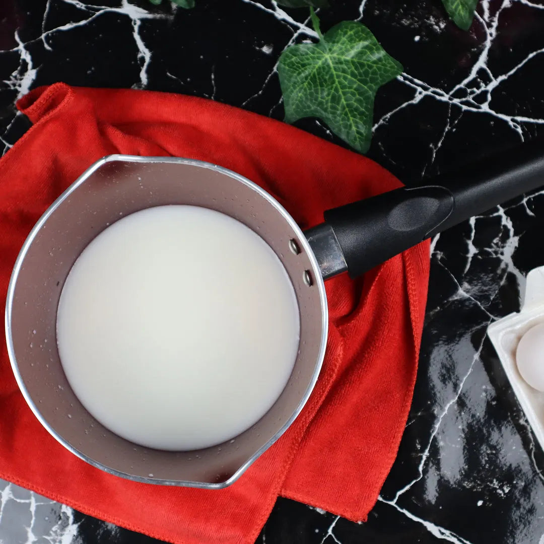 Marble Coated Milk Pan – Maroon | Non Stick Saucepan with Handle - Kingbazar.pk