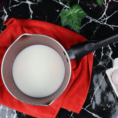 Marble Coated Milk Pan – Maroon | Non Stick Saucepan with Handle - Kingbazar.pk