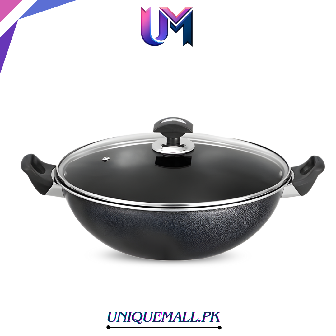 Sonex Everyday Non-Stick Cooking Wok with Glass Lid