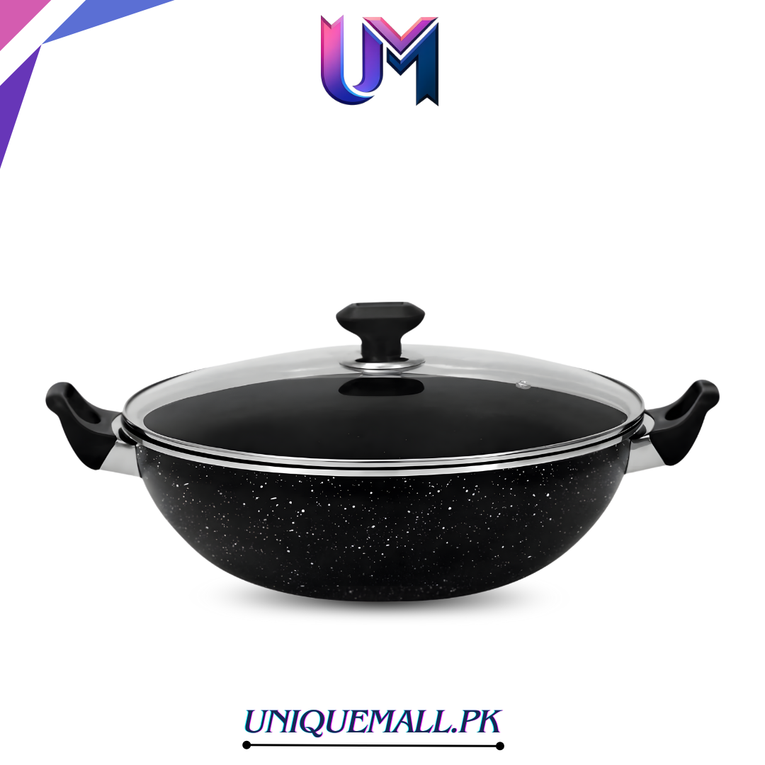 Sonex Induction Non-Stick Cooking Wok with Glass Lid