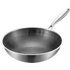 German Honeycomb Laser Coated wok Karah without Lid Stainless Steel Single Laser