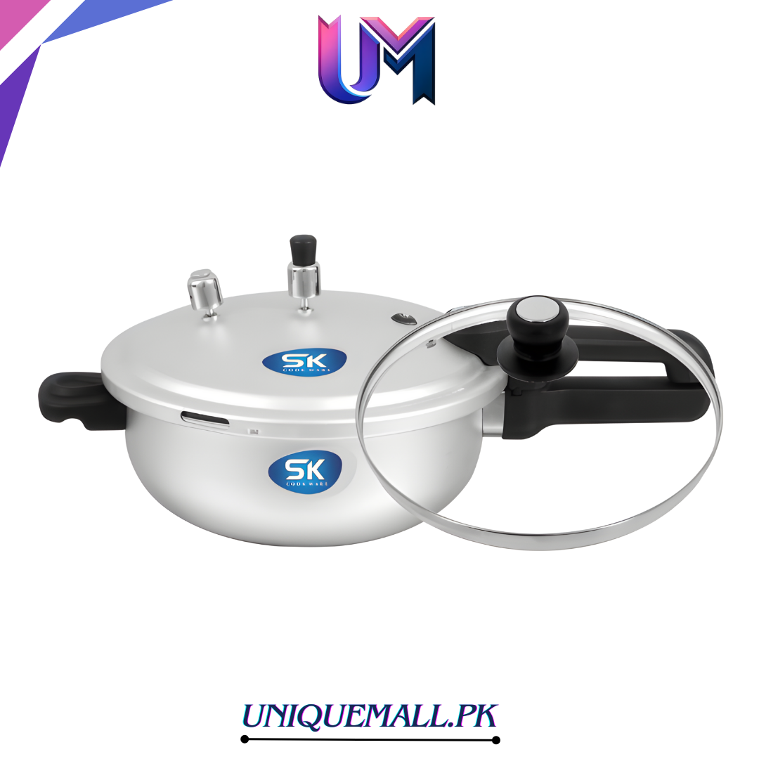 SK Emerald Aluminum Pressure Cooker & Karahi/Wok with lid
