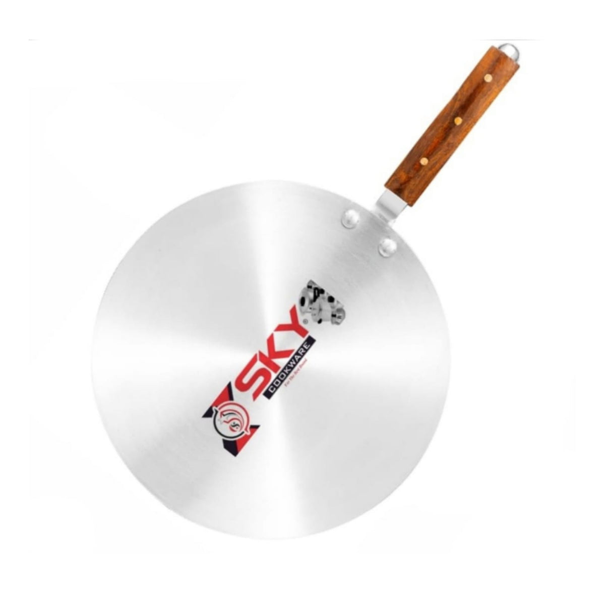 Premium Metal Finish Tawa 12 Inch with Wooden Handle