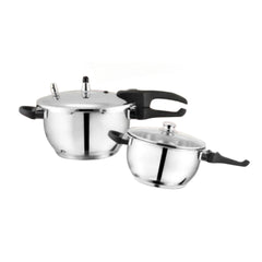 Sonex Stainless Steel Wok/Karahi Cooker with Glass Lid