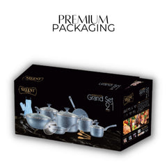 XELENT Grand Marble Coated 21pcs Gift set (GRANITE)