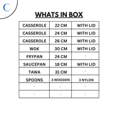 XELENT Crystal Marble Coated 18pcs Gift set (BLACK)