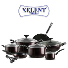 XELENT Crystal Marble Coated 18pcs Gift set (MEHROON)