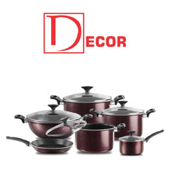MAGNO Decor Non stick Cookware set 18pcs (MEHROON)