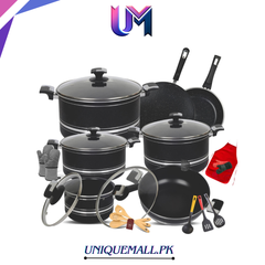 Domestic Jumbo 22-Piece Non-Stick Gift Set Black