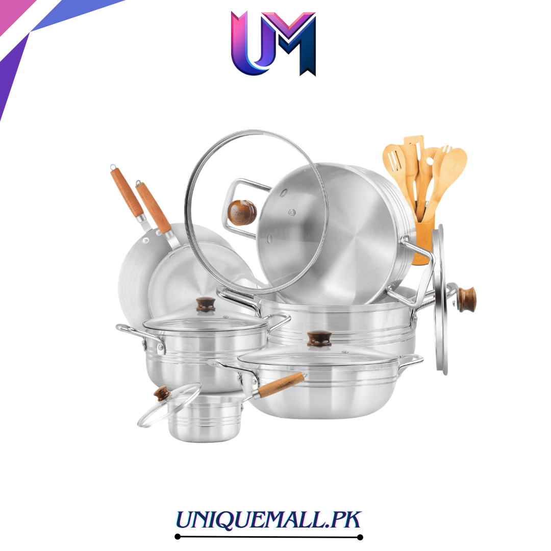 Majestic Rich Lady 18-Piece Metal Finish Cookware Set