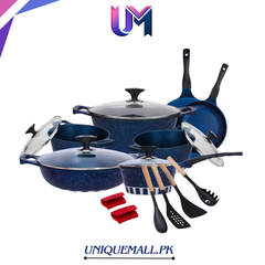 RK Cresta 18 Pcs Die-Cast Cookware Gift Pack Blue