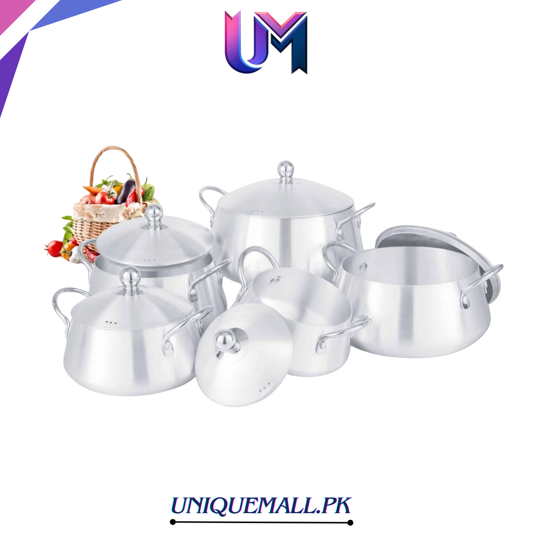 Domestic Belly Pot 1–5, 10-Piece Metal Finish Cookware Set
