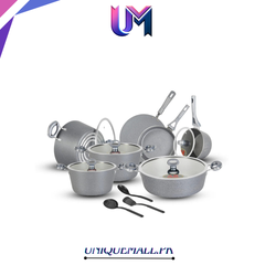 AR Turkish 21pcs Non stick Cookware set (GREY)