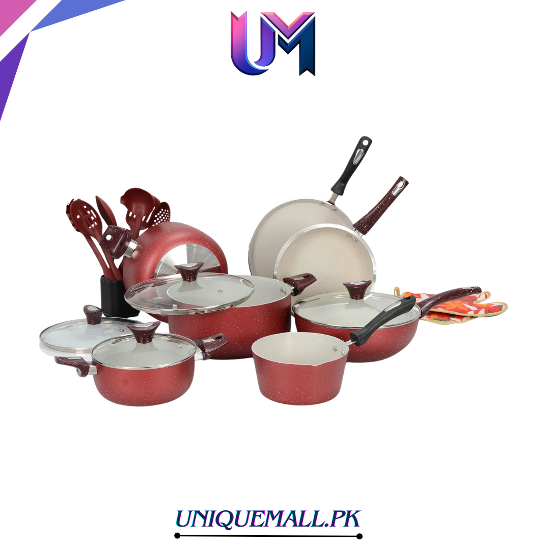 AR Glory 19pcs Non stick Set (RED)